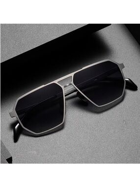 NWT! Titanium Sunglasses Silver Gray with Black Case